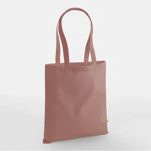 Tote bag premium couleur rose vue de devant à broder