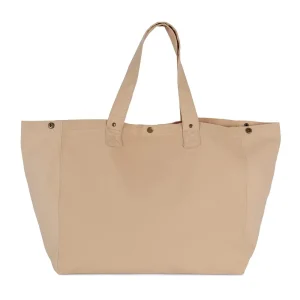 sac shopping couleur nude pêche à broder