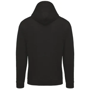 sweat à capuche enfant vue dos de couleur noire à broder