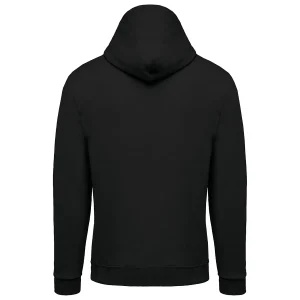 sweat à capuche homme vue dos de couleur noire à broder