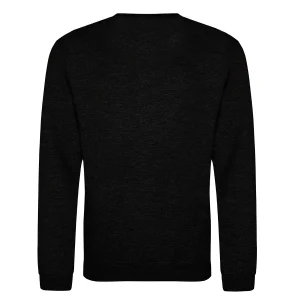sweat col rond enfant vue de dos noir à broder