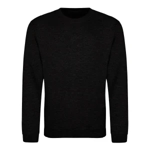 sweat col rond homme devant noir à broder